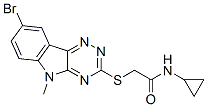 Acetamide, 2-[(8-bromo-5-methyl-5h-1,2,4-triazino[5,6-b]indol-3-yl)thio]-n-cyclopropyl-(9ci) Structure,603947-08-6Structure