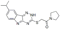 Pyrrolidine, 1-[[[8-(1-methylethyl)-2h-1,2,4-triazino[5,6-b]indol-3-yl]thio]acetyl]- (9ci) Structure,603947-23-5Structure