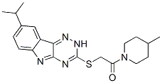 Piperidine, 4-methyl-1-[[[8-(1-methylethyl)-2h-1,2,4-triazino[5,6-b]indol-3-yl]thio]acetyl]-(9ci) Structure,603947-29-1Structure