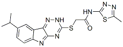 Acetamide, 2-[[8-(1-methylethyl)-2h-1,2,4-triazino[5,6-b]indol-3-yl]thio]-n-(5-methyl-1,3,4-thiadiazol-2-yl)-(9ci) Structure,603947-35-9Structure