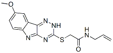 Acetamide, 2-[(8-methoxy-2h-1,2,4-triazino[5,6-b]indol-3-yl)thio]-n-2-propenyl-(9ci) Structure,603947-43-9Structure