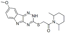 Piperidine, 1-[[(8-methoxy-2h-1,2,4-triazino[5,6-b]indol-3-yl)thio]acetyl]-2,6-dimethyl-(9ci) Structure,603947-44-0Structure