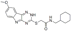 Acetamide, n-(cyclohexylmethyl)-2-[(8-methoxy-2h-1,2,4-triazino[5,6-b]indol-3-yl)thio]-(9ci) Structure,603947-46-2Structure