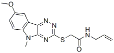 Acetamide, 2-[(8-methoxy-5-methyl-5h-1,2,4-triazino[5,6-b]indol-3-yl)thio]-n-2-propenyl-(9ci) Structure,603947-55-3Structure