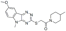 Piperidine, 1-[[(8-methoxy-5-methyl-5h-1,2,4-triazino[5,6-b]indol-3-yl)thio]acetyl]-4-methyl-(9ci) Structure,603947-59-7Structure