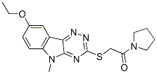 Pyrrolidine, 1-[[(8-ethoxy-5-methyl-5h-1,2,4-triazino[5,6-b]indol-3-yl)thio]acetyl]- (9ci) Structure,603947-77-9Structure