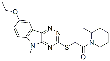 Piperidine, 1-[[(8-ethoxy-5-methyl-5h-1,2,4-triazino[5,6-b]indol-3-yl)thio]acetyl]-2-methyl-(9ci) Structure,603947-81-5Structure