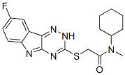 Acetamide, n-cyclohexyl-2-[(8-fluoro-2h-1,2,4-triazino[5,6-b]indol-3-yl)thio]-n-methyl-(9ci) Structure,603947-96-2Structure