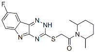 Piperidine, 1-[[(8-fluoro-2h-1,2,4-triazino[5,6-b]indol-3-yl)thio]acetyl]-2,6-dimethyl-(9ci) Structure,603947-97-3Structure