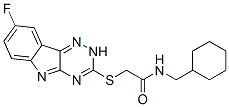 Acetamide, n-(cyclohexylmethyl)-2-[(8-fluoro-2h-1,2,4-triazino[5,6-b]indol-3-yl)thio]-(9ci) Structure,603947-99-5Structure