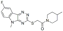 Piperidine, 1-[[(8-fluoro-5-methyl-5h-1,2,4-triazino[5,6-b]indol-3-yl)thio]acetyl]-4-methyl-(9ci) Structure,603948-15-8Structure