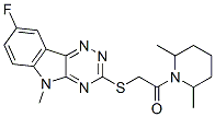 Piperidine, 1-[[(8-fluoro-5-methyl-5h-1,2,4-triazino[5,6-b]indol-3-yl)thio]acetyl]-2,6-dimethyl-(9ci) Structure,603948-17-0Structure