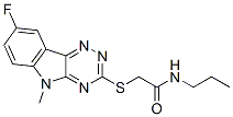 Acetamide, 2-[(8-fluoro-5-methyl-5h-1,2,4-triazino[5,6-b]indol-3-yl)thio]-n-propyl-(9ci) Structure,603948-20-5Structure