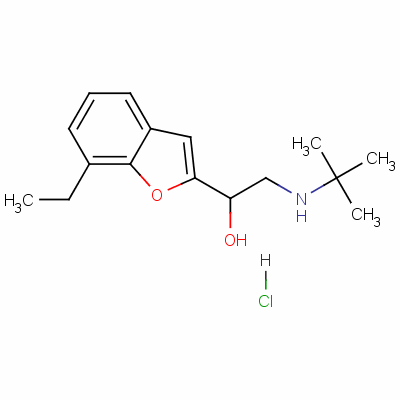 (±)-alpha-[[(tert-butyl)amino]methyl]-7-ethyl-2-benzofuranmethanol hydrochloride Structure,60398-91-6Structure