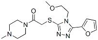 Piperazine, 1-[[[5-(2-furanyl)-4-(2-methoxyethyl)-4h-1,2,4-triazol-3-yl]thio]acetyl]-4-methyl-(9ci) Structure,603981-83-5Structure