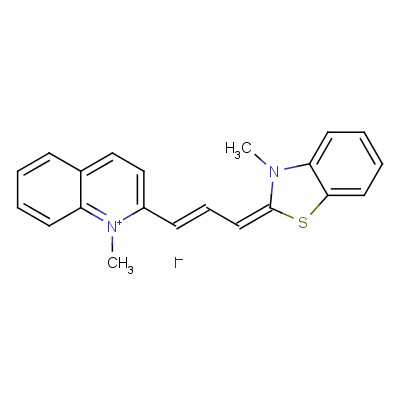 1-Methyl-2-[3-(3-methyl-3h-benzothiazol-2-ylidene)prop-1-enyl]quinolinium iodide Structure,60435-31-6Structure