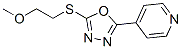 Pyridine, 4-[5-[(2-methoxyethyl)thio]-1,3,4-oxadiazol-2-yl]-(9ci) Structure,604740-21-8Structure