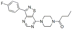 Piperazine, 1-[3-(4-fluorophenyl)isothiazolo[4,5-d]pyrimidin-7-yl]-4-(1-oxobutyl)-(9ci) Structure,604741-36-8Structure