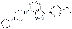 Isothiazolo[4,5-d]pyrimidine, 7-(4-cyclopentyl-1-piperazinyl)-3-(4-methoxyphenyl)-(9ci) Structure,604741-41-5Structure