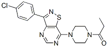 Piperazine, 1-[3-(4-chlorophenyl)isothiazolo[4,5-d]pyrimidin-7-yl]-4-(1-oxopropyl)-(9ci) Structure,604741-56-2Structure