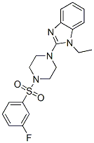 Piperazine, 1-(1-ethyl-1h-benzimidazol-2-yl)-4-[(3-fluorophenyl)sulfonyl]-(9ci) Structure,604741-91-5Structure