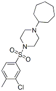 Piperazine, 1-[(3-chloro-4-methylphenyl)sulfonyl]-4-cycloheptyl-(9ci) Structure,604762-06-3Structure