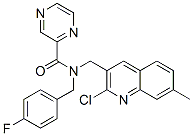 Pyrazinecarboxamide, n-[(2-chloro-7-methyl-3-quinolinyl)methyl]-n-[(4-fluorophenyl)methyl]-(9ci) Structure,604780-57-6Structure