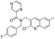 Pyrazinecarboxamide, n-[(2-chloro-6-methyl-3-quinolinyl)methyl]-n-[(4-fluorophenyl)methyl]-(9ci) Structure,604780-90-7Structure