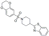 Piperidine, 4-(2-benzothiazolyl)-1-[(2,3-dihydro-1,4-benzodioxin-6-yl)sulfonyl]-(9ci) Structure,606081-94-1Structure