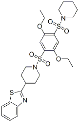 Piperidine, 4-(2-benzothiazolyl)-1-[[2,5-diethoxy-4-(1-piperidinylsulfonyl)phenyl]sulfonyl]-(9ci) Structure,606083-05-0Structure