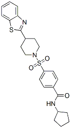 Benzamide, 4-[[4-(2-benzothiazolyl)-1-piperidinyl]sulfonyl]-n-cyclopentyl-(9ci) Structure,606083-22-1Structure