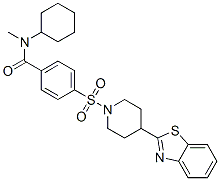 Benzamide, 4-[[4-(2-benzothiazolyl)-1-piperidinyl]sulfonyl]-n-cyclohexyl-n-methyl-(9ci) Structure,606083-28-7Structure