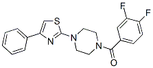 Piperazine, 1-(3,4-difluorobenzoyl)-4-(4-phenyl-2-thiazolyl)-(9ci) Structure,606087-70-1Structure