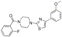 Piperazine, 1-(2-fluorobenzoyl)-4-[4-(3-methoxyphenyl)-2-thiazolyl]-(9ci) Structure,606087-87-0Structure