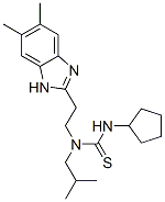 Thiourea, n-cyclopentyl-n-[2-(5,6-dimethyl-1h-benzimidazol-2-yl)ethyl]-n-(2-methylpropyl)- (9ci) Structure,606091-38-7Structure