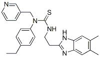 Thiourea, n-[2-(5,6-dimethyl-1h-benzimidazol-2-yl)ethyl]-n-(4-ethylphenyl)-n-(3-pyridinylmethyl)- (9ci) Structure,606091-46-7Structure