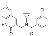 Benzamide, 3-chloro-n-cyclopropyl-n-[(1,2-dihydro-6-methyl-2-oxo-3-quinolinyl)methyl]-(9ci) Structure,606095-13-0Structure