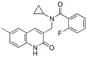 Benzamide, n-cyclopropyl-n-[(1,2-dihydro-6-methyl-2-oxo-3-quinolinyl)methyl]-2-fluoro-(9ci) Structure,606095-16-3Structure