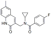 Benzamide, n-cyclopropyl-n-[(1,2-dihydro-6-methyl-2-oxo-3-quinolinyl)methyl]-4-fluoro-(9ci) Structure,606095-19-6Structure