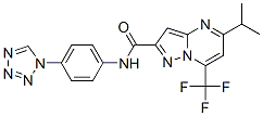 Pyrazolo[1,5-a]pyrimidine-2-carboxamide, 5-(1-methylethyl)-n-[4-(1h-tetrazol-1-yl)phenyl]-7-(trifluoromethyl)-(9ci) Structure,606096-57-5Structure