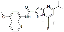 Pyrazolo[1,5-a]pyrimidine-2-carboxamide, n-(5-methoxy-8-quinolinyl)-5-(1-methylethyl)-7-(trifluoromethyl)-(9ci) Structure,606096-58-6Structure