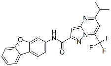 Pyrazolo[1,5-a]pyrimidine-2-carboxamide, n-dibenzofuran-3-yl-5-(1-methylethyl)-7-(trifluoromethyl)-(9ci) Structure,606096-59-7Structure