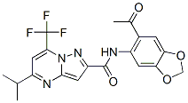 Pyrazolo[1,5-a]pyrimidine-2-carboxamide, n-(6-acetyl-1,3-benzodioxol-5-yl)-5-(1-methylethyl)-7-(trifluoromethyl)-(9ci) Structure,606096-69-9Structure