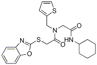 Acetamide, 2-(2-benzoxazolylthio)-n-[2-(cyclohexylamino)-2-oxoethyl]-n-(2-thienylmethyl)-(9ci) Structure,606098-38-8Structure