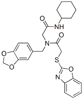 Acetamide, n-(1,3-benzodioxol-5-ylmethyl)-2-(2-benzoxazolylthio)-n-[2-(cyclohexylamino)-2-oxoethyl]-(9ci) Structure,606098-43-5Structure