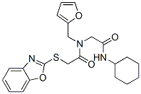 Acetamide, 2-(2-benzoxazolylthio)-n-[2-(cyclohexylamino)-2-oxoethyl]-n-(2-furanylmethyl)-(9ci) Structure,606098-48-0Structure