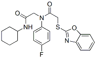 Acetamide, 2-(2-benzoxazolylthio)-n-[2-(cyclohexylamino)-2-oxoethyl]-n-(4-fluorophenyl)-(9ci) Structure,606098-50-4Structure