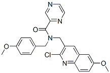 Pyrazinecarboxamide, n-[(2-chloro-6-methoxy-3-quinolinyl)methyl]-n-[(4-methoxyphenyl)methyl]-(9ci) Structure,606102-87-8Structure