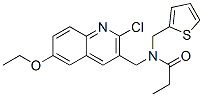 Propanamide, n-[(2-chloro-6-ethoxy-3-quinolinyl)methyl]-n-(2-thienylmethyl)-(9ci) Structure,606103-72-4Structure