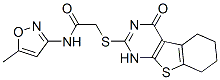 Acetamide, 2-[(1,4,5,6,7,8-hexahydro-4-oxo[1]benzothieno[2,3-d]pyrimidin-2-yl)thio]-n-(5-methyl-3-isoxazolyl)-(9ci) Structure,606106-13-2Structure